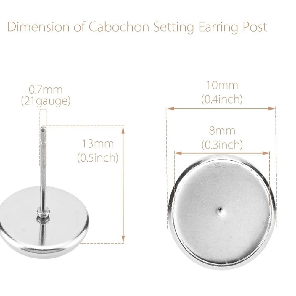 Round Abalone Shell Stud Earrings - image 2